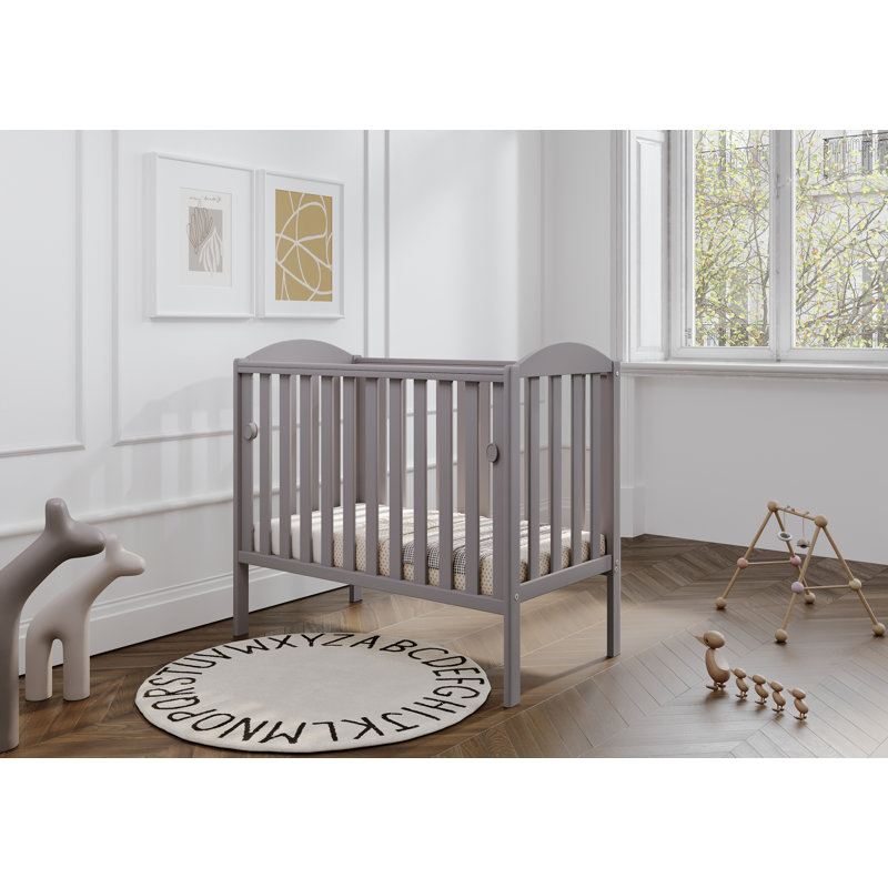 Waffi Space Saver Cot Grey With Bamboo Mattress 