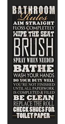 " Bathroom Rules " by Jim Baldwin