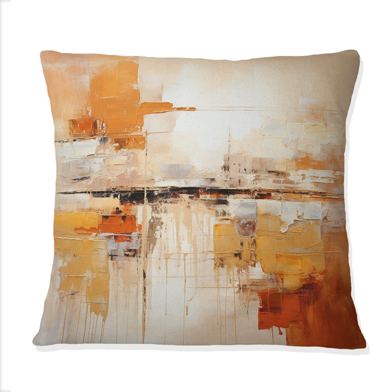 Coussin décoratif Glam Orange Beige Collage II