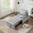 Convertible Sleeping Sofa Bed, Modern Velvet Fabric Single Seater Sofa, Sleeping Sofabed With 1 Back Pillow And Removable Back, Single Comfortable Recliner Sofabed For Office, Living Room Apartment-652069810