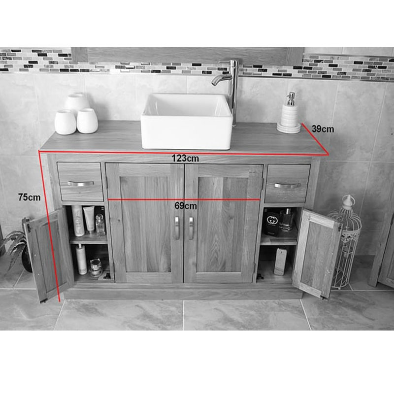 Keely Solid Wood Bathroom Cabinet