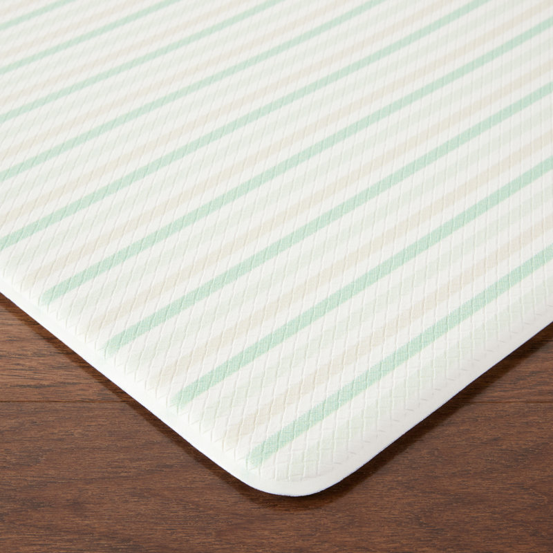 Petal Pink and Yellow Floral PVC Kitchen Mat, 20" x 30"