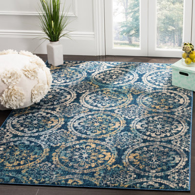 Tapis bleu marine / crème Osakis