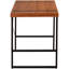 Bureau d'ordinateur de 48 po de largeur pour un usage domestique - Plateau en stratifié brun, structure en métal noir, finition moderne en bois de cerisier, 48 po avec comptoir et poste de travail industriel-1829799976-1829799982