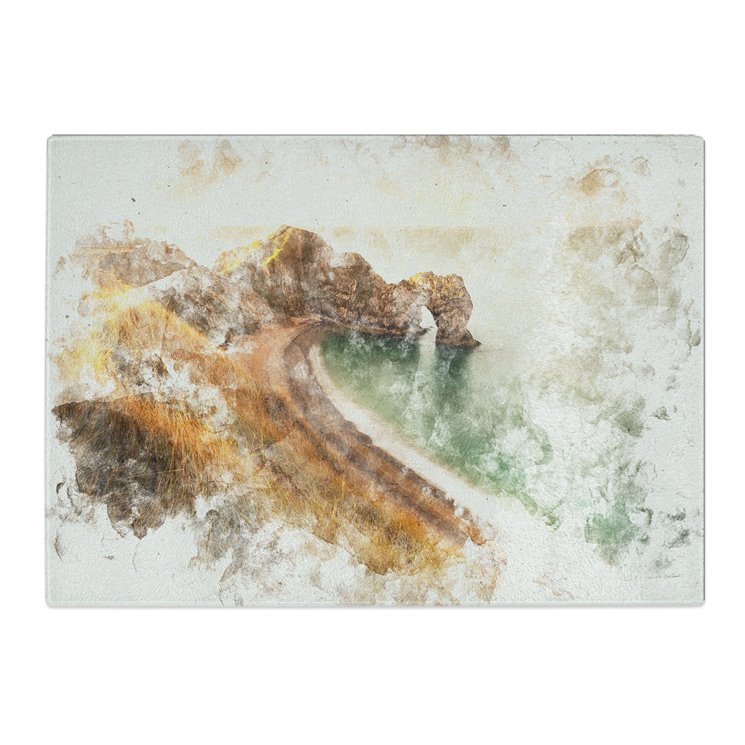 Tempered Glass Durdle Door Cliffs Wareham Chopping Board