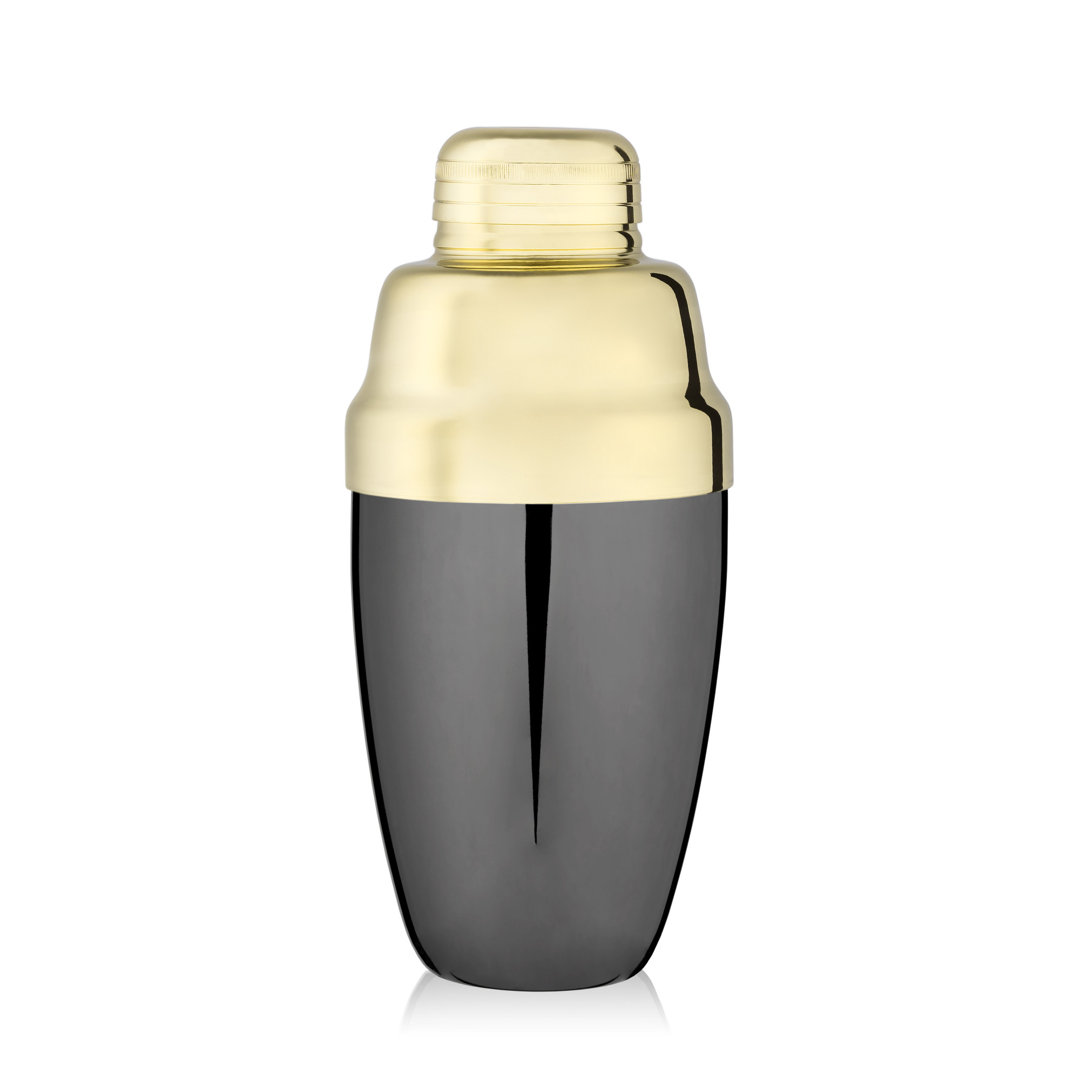 Heavyweight Cocktail Shaker in Black & Gold Viski