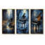 «Piano Forest Reflection - Music Piano», ensemble de 3 reproductions d'art sur toile-2138464341-2138464346