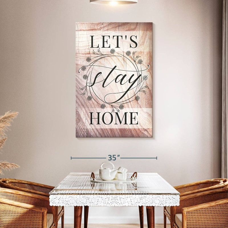 Plaque murale Kema Let's Stay Home Wreath, H 48 po x l 32 po