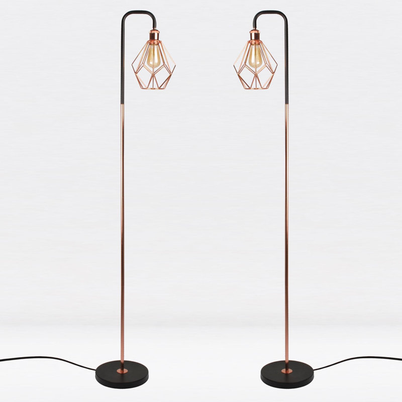 Gyan 163 H cm Swing Arm Floor Lamp Set