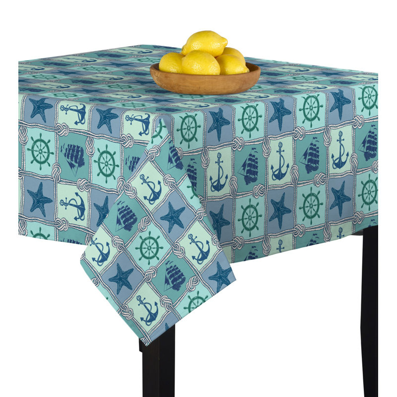 Coree Nautical Patches Tablecloth, 54" x 54"