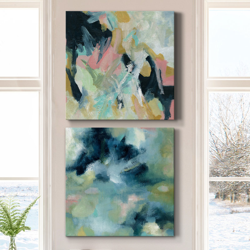 «Vitality», ensemble de 2 peintures sur toiles, H 40 po x l 80 po x P 1 po, Toile tendue