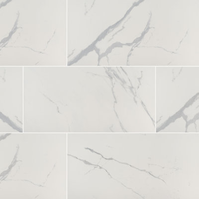 Carreau de plancher et de mur en porcelaine polie aspect pierre 24 po x 48 po Ardena