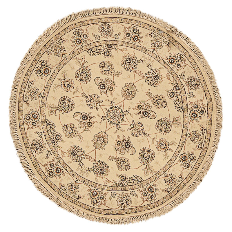 Hand Knotted Area Rug in Ivory