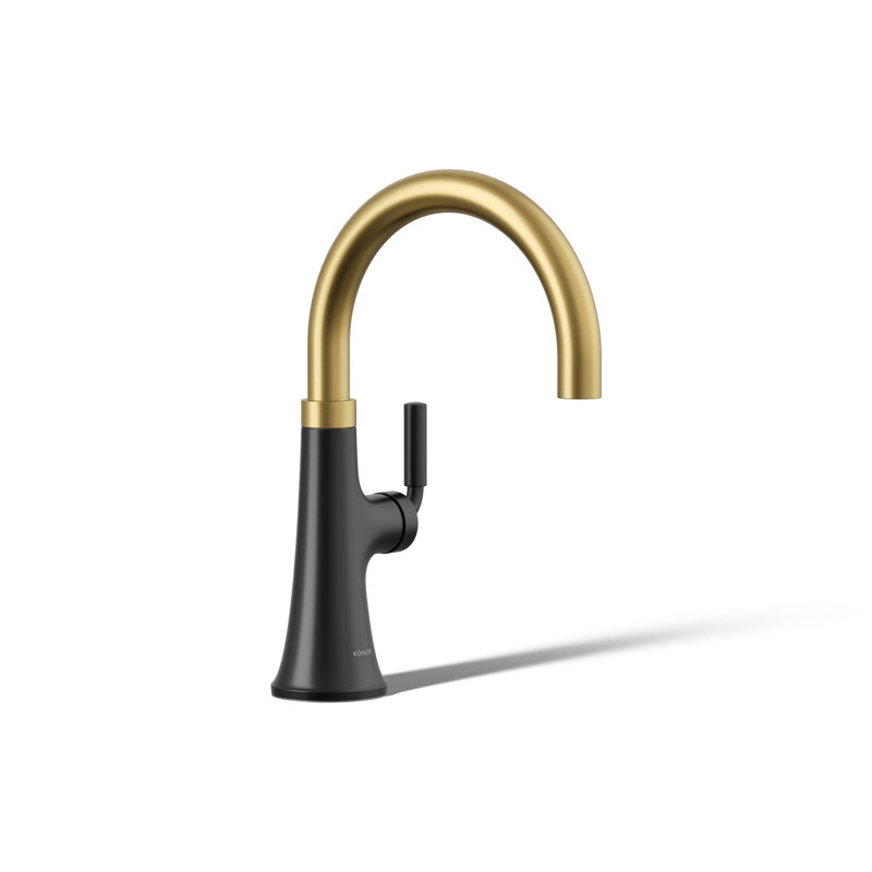 Tone Single-Handle Bar Sink Faucet, Matte Black/Brass