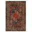 Tapis oriental rectangulaire en chenille multicolore rouge / noir-1512137309