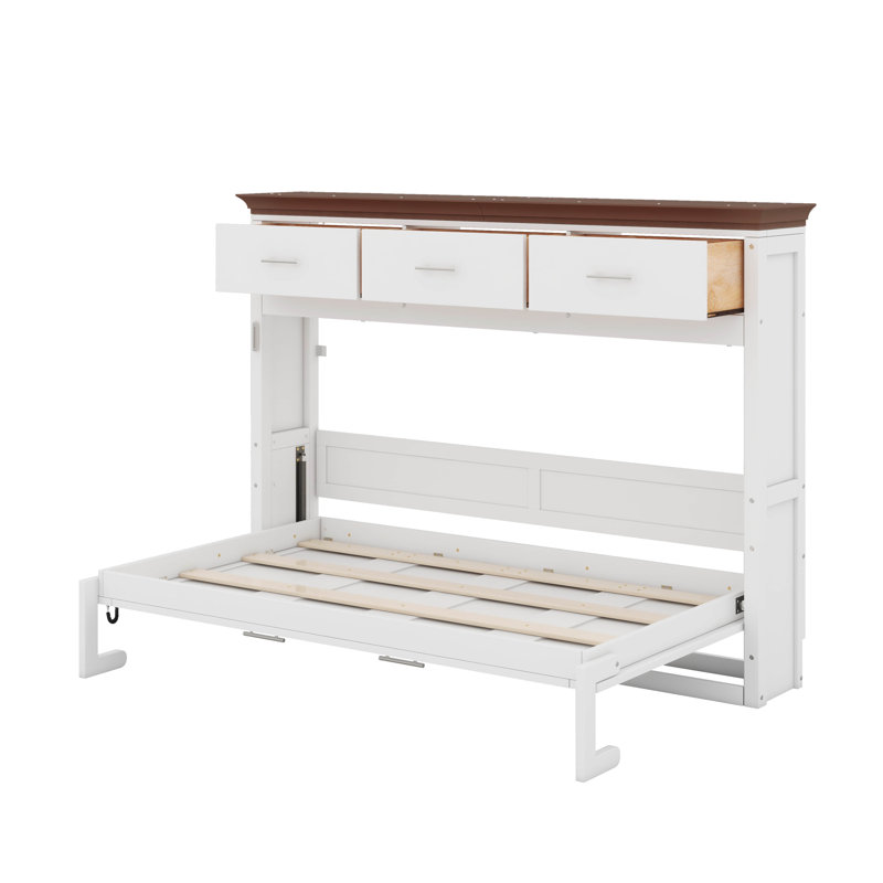 Twin Size Murphy Bed With Drawers