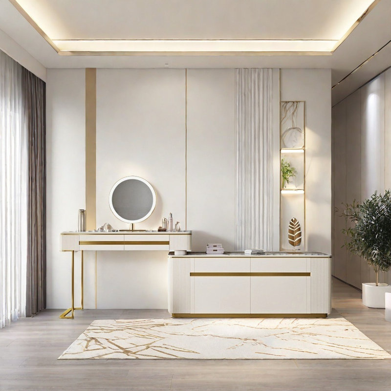 Table de commode rétractable de luxe Modern Light