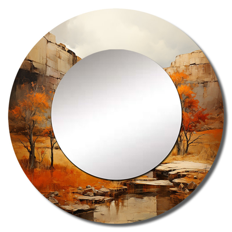 Shantalle Bold Landscape Canyon Desert IV - miroir mural décoratif Canyon, 36 po x 36 po