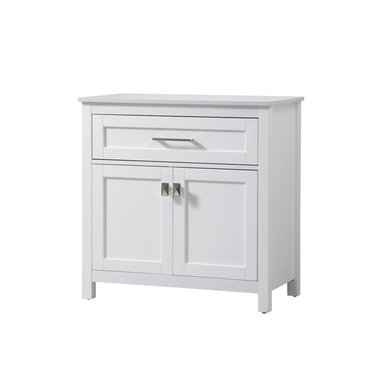 Rangement pour salle de bain Destinyann, Blanc / nickel brossé