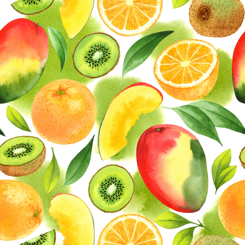 "Lexiana Exotic Fruit" sur toile par Achtung_Ein, peinture, H 12 po x l 12 po
