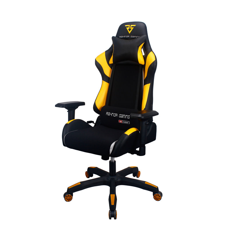 RaynorGaming Energy Pro Series Reclining Swiveling Game Chair, Yellow