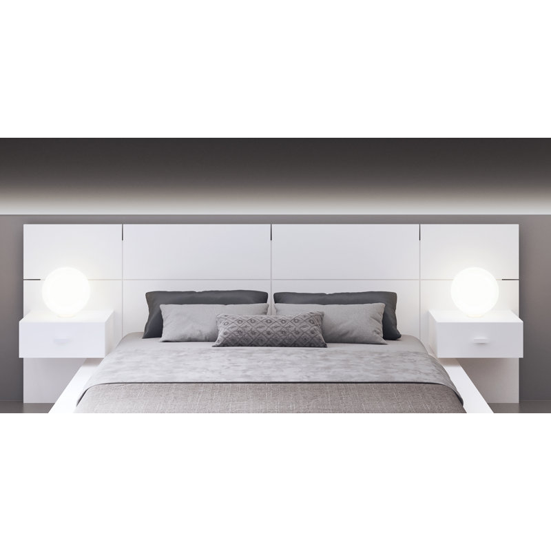 Jacoury Panel Headboard, White