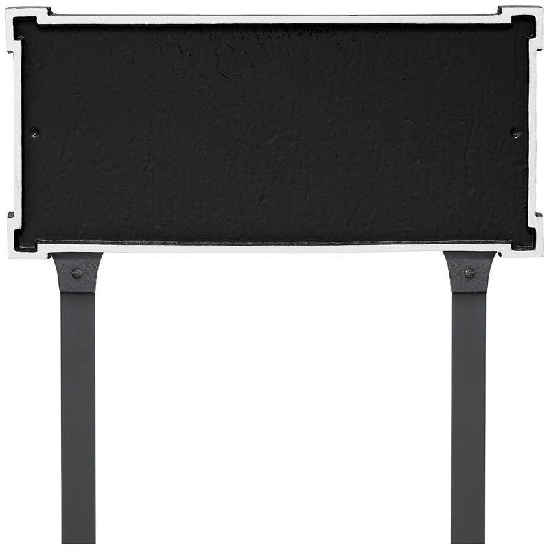 New Yorker 2-Line Lawn Address Sign, Black/White, Yes