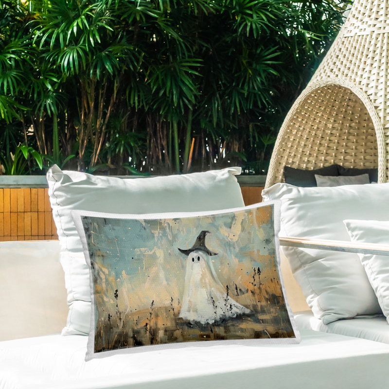 Coussin Halloween Halloween, Bleu, paysage et nature 39, Rectangle H 14 po x l 20 po