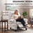 35.4" Classic Fabric Upholstered Push Back Recliner With Wooden Legs (Set Of 3 )-110985607
