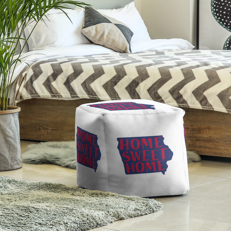 Upholstered Ottoman, State Flag Colours