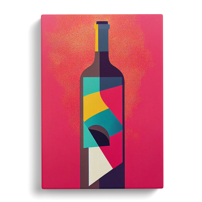 CAN-V0523-2888X Wine Pop - Wrapped Canvas Print, 50cm H x 35cm W x 3cm D