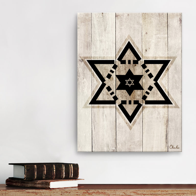 « star of david » par olivia rose, impression sur toile tendue, H 40 po x l 30 po x P 1,5 po