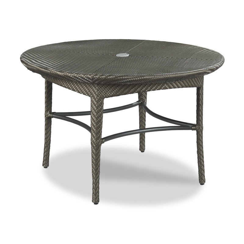 Saint Lucia Outdoor Round Dining Table, Espresso