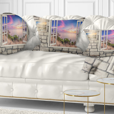 Coussin paysage avec fenêtre