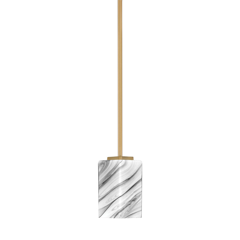 Mini-luminaire suspendu suspendu Franklin, Laiton