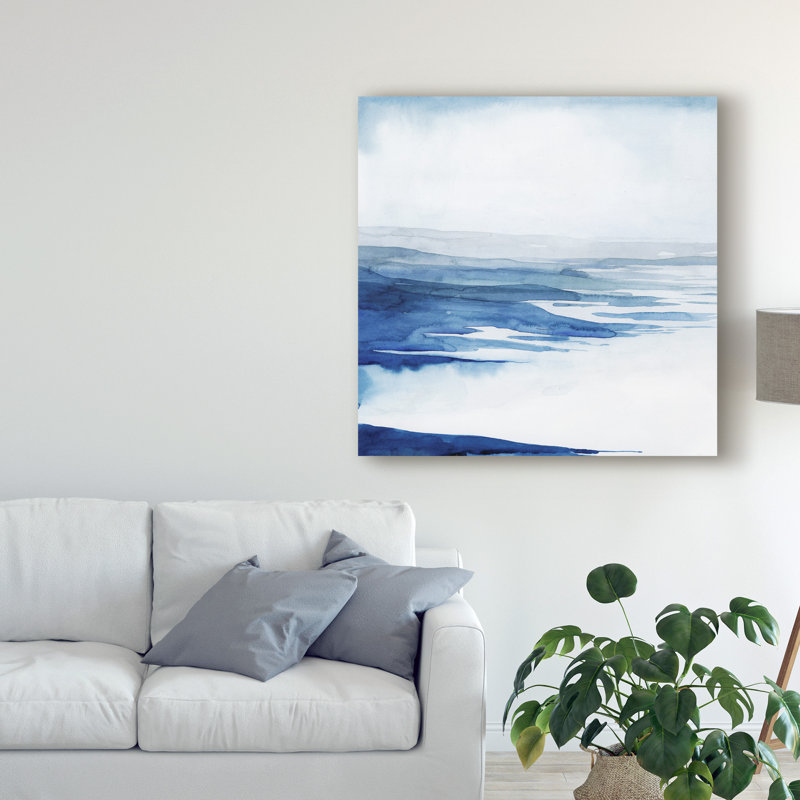 « cristalliseed lagon i », reproduction de peinture à l’acrylique sur toile tendue, H 14 po x l 14 po x P 2 po