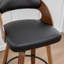 Swivel Upholstered Poplar Upholstered and Solid Wood Bar Stool with Solid Wood Frame-1978924988-1978924989