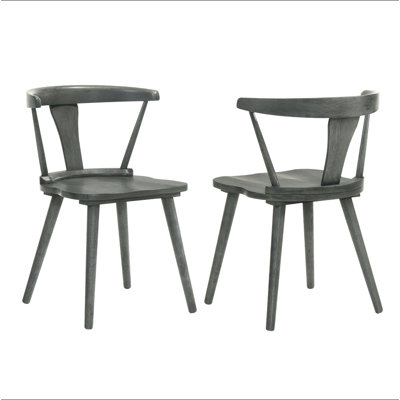 [Ensemble de 2] Chaises de ferme rustiques, chaises d'appoint en bois massif pour la cuisine et la salle à manger, assemblage facile