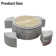 Aolaith Upholstered Storage Swivel Coffee Table With 4 Small Ottomans