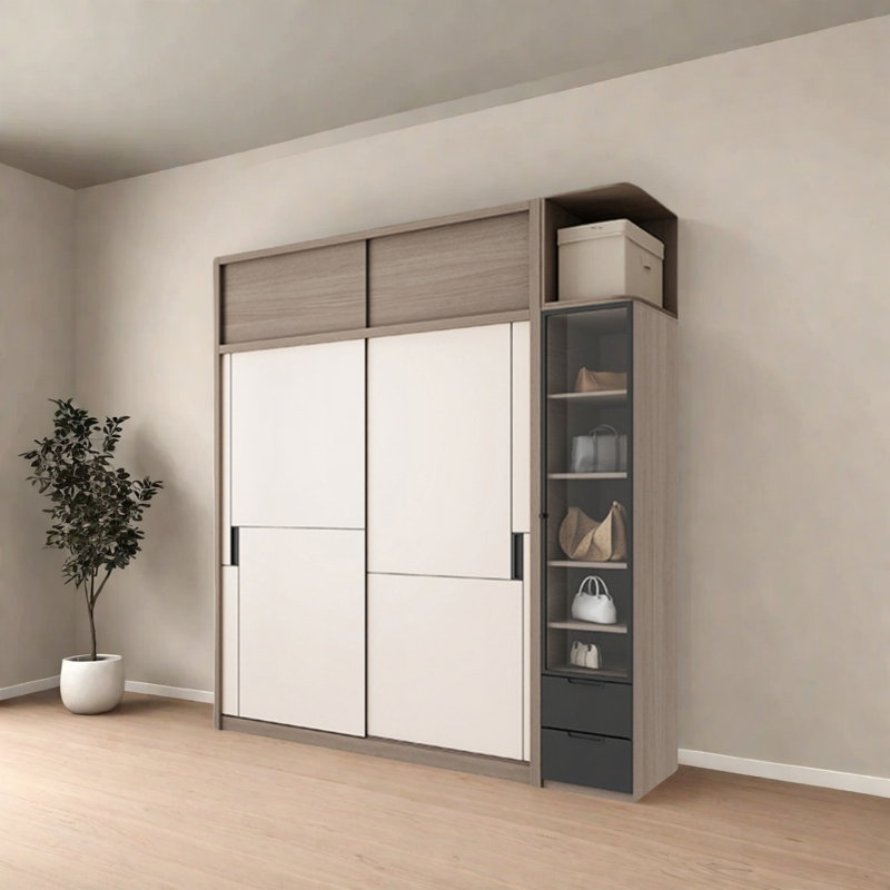 Garde-robe simple et moderne, H 98,43 po x l 78,74 po x P 23,62 po