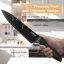  Ensemble de couteaux de cuisine 15 pièces, lavable au lave-vaisselle avec bloc d'affûtage intégré