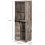 Freestanding Rustic Kitchen Buffet With Hutch, Sliding Barn Door, Adjustable Shelf, And Vintage Wood Finish
