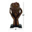 Buste brun en polystone