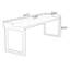 Bureau double en bois massif avec cloison-1242672896