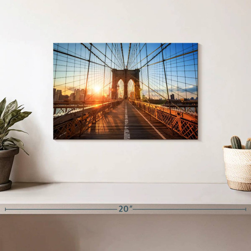 Ravi Sunlit Brooklyn Bridge, 8" H x 12" W