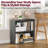 2-Tier Bookshelf Storage Shelves, 23.7 Inch Open Shelf Bookcase, Floor Standing Unit Wooden Bookcase Storage Organizer,Dark Gray-1082592361