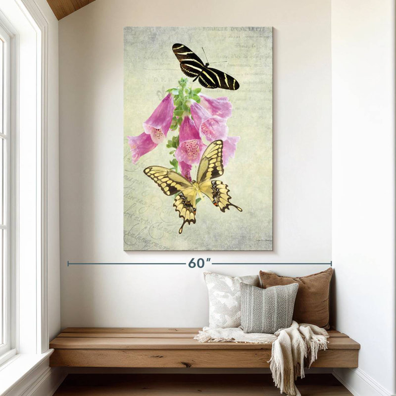 Papillon Brampt botanique II, H 51 po x l 34 po