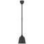 Thomas O'Brien, "Academy Pendant in Matte Black with 8" Soft Copper Rockhouse Shade-459987657