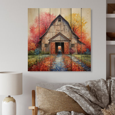 " Barn Symmetry Pointillism I "