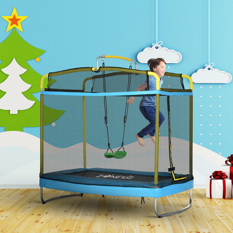 Trampoline pour enfants 3 en 1 Qaba
